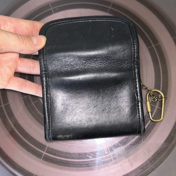 Coach RARE 7219 Black Leather Multi-Function Purse Wallet With Key Fob Vintage - Picture 7 of 9